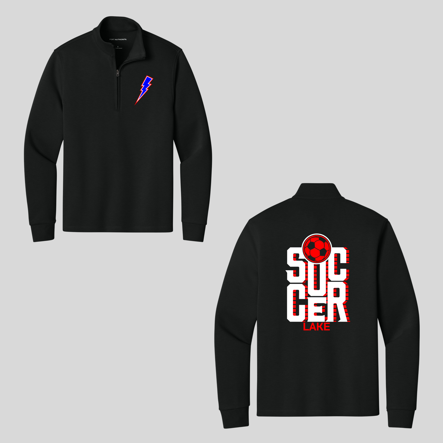 Lake HS Soccer Quarter Zip - Block Soccer