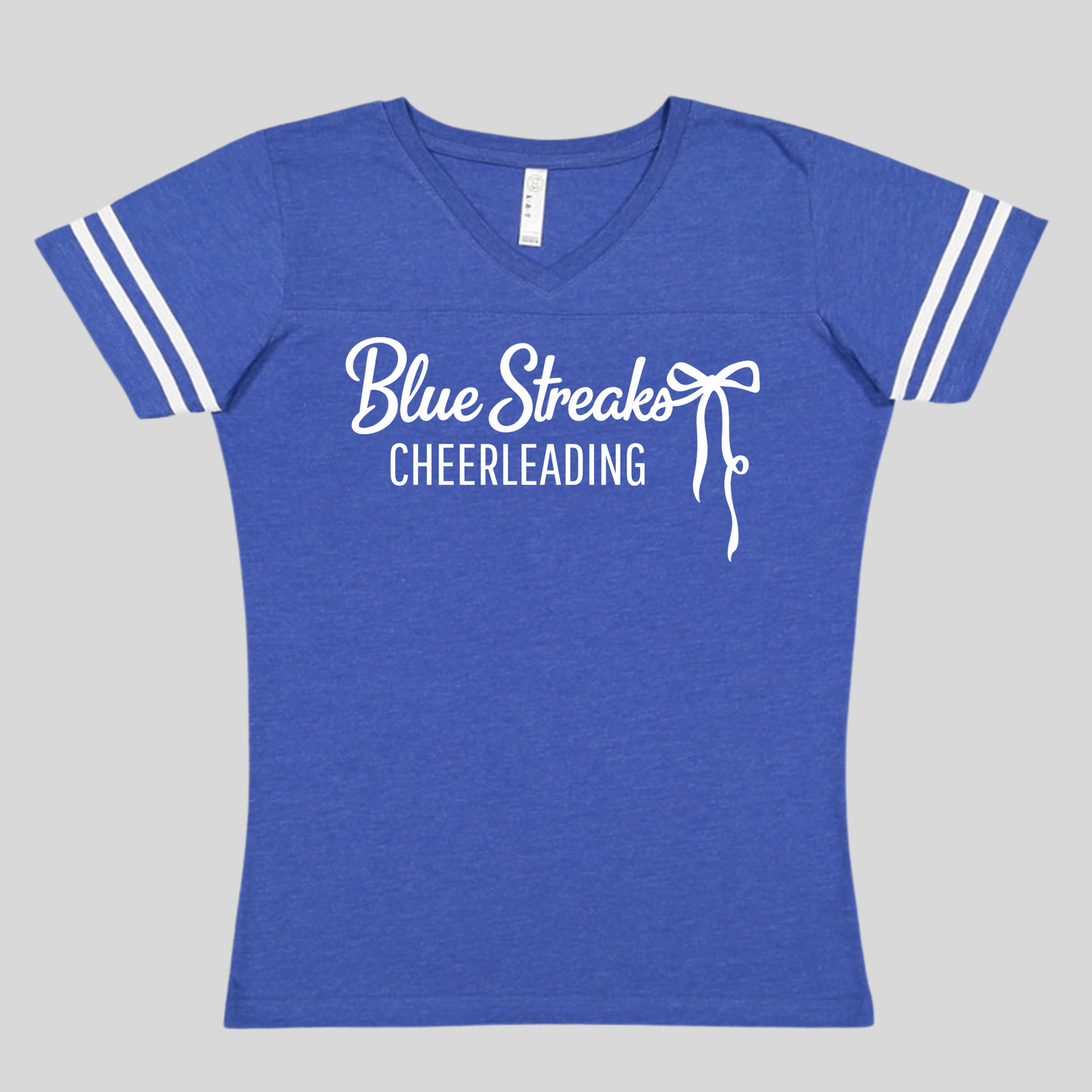 26 LYF Cheer Football Style Shirt White Bow