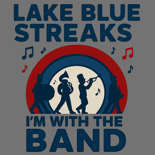 Lake Band Boosters With the Band Design