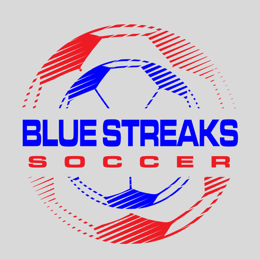 Lake HS Soccer - Ball Outline RedBlue