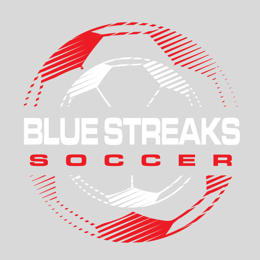 Lake HS Soccer - Ball Outline RedWhite