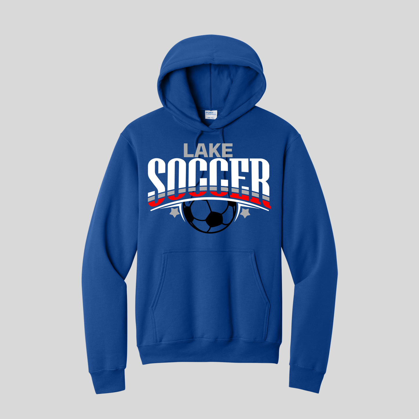 Lake HS Soccer - Striped Soccer Red
