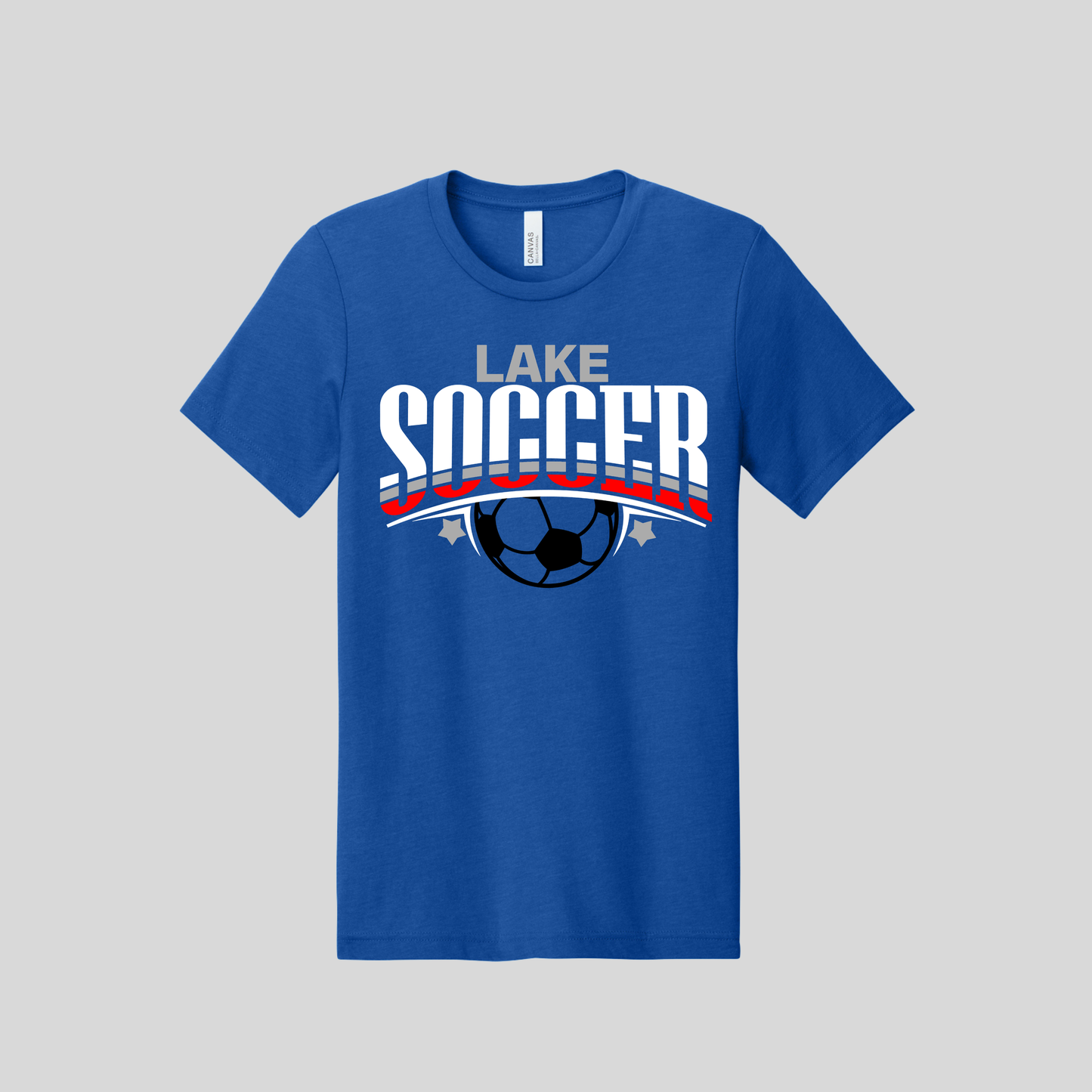 Lake HS Soccer - Striped Soccer Red