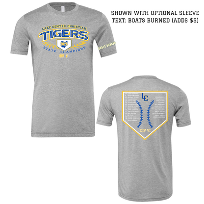 LCCS Baseball State Champs Tshirt - Alt Design