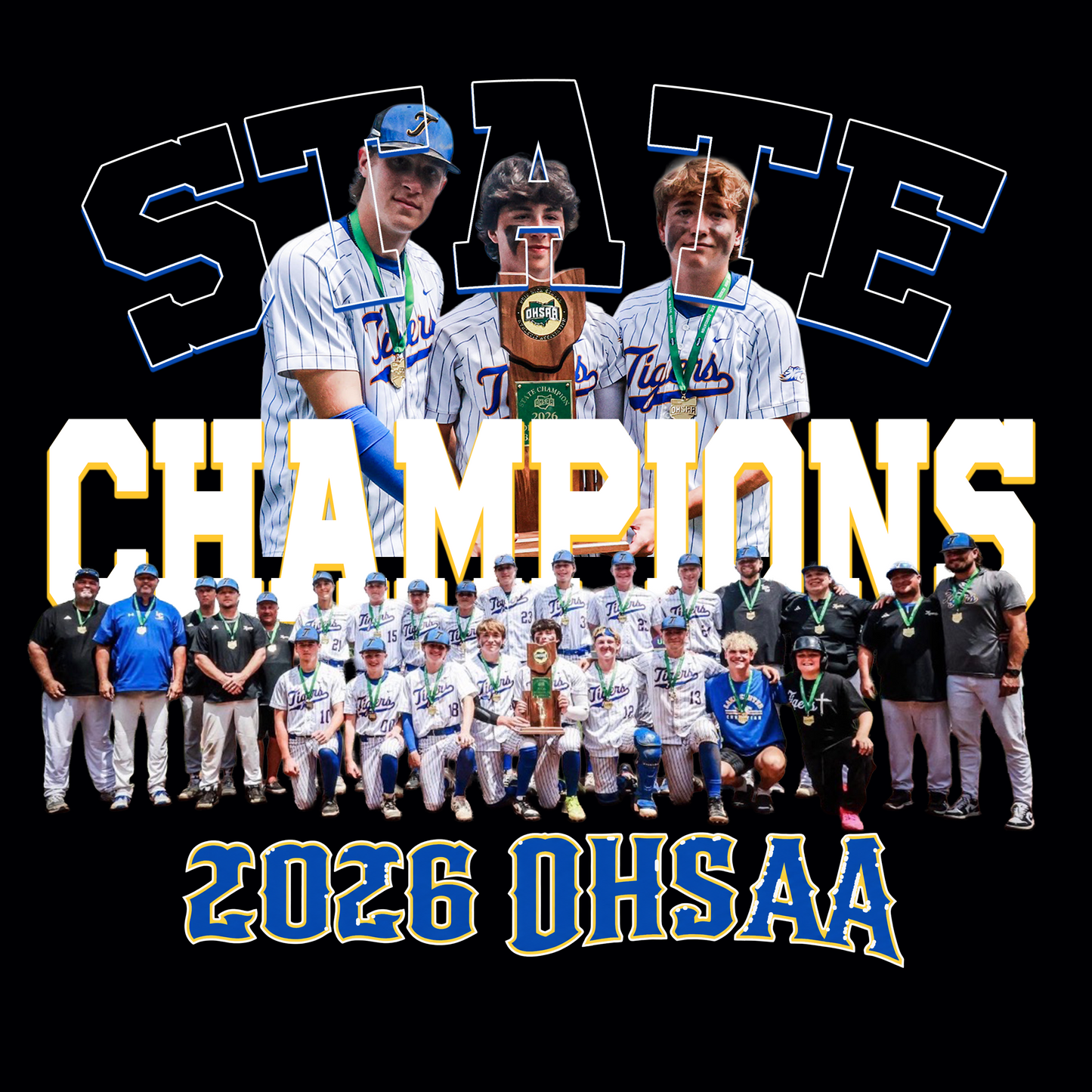 LCCS Baseball State Champs Tshirt - Team Design