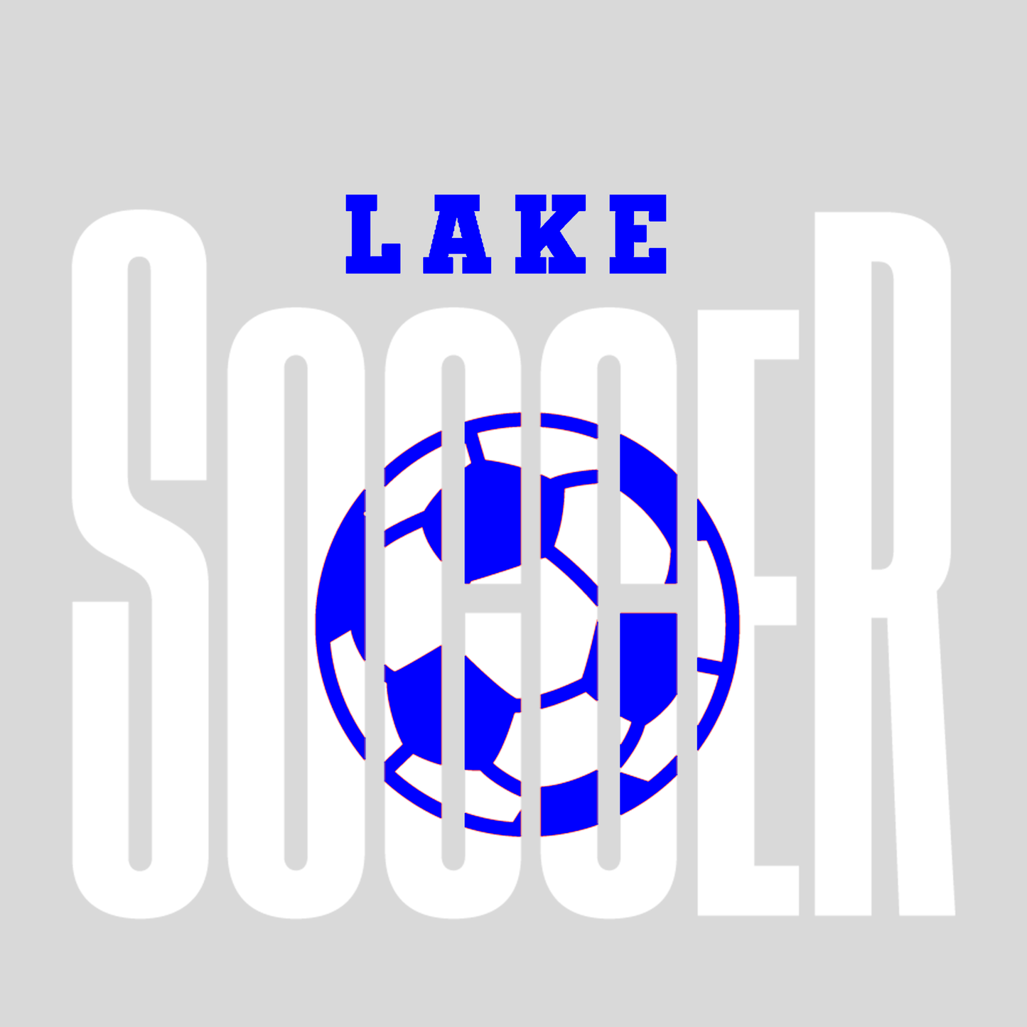 Lake HS Soccer - Soccer Ball BlueWhite
