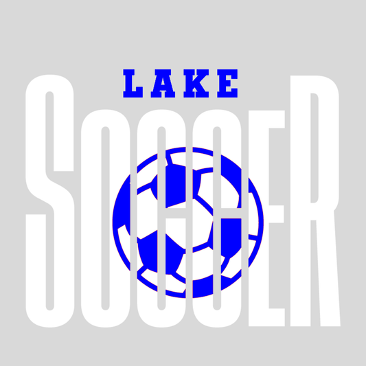 Lake HS Soccer - Soccer Ball BlueWhite